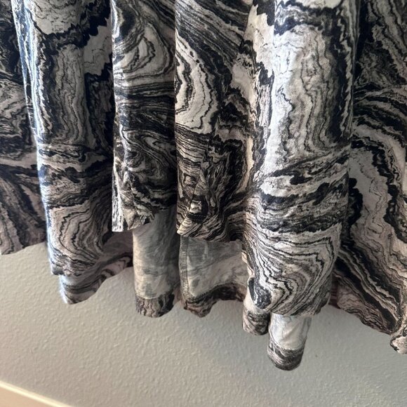 Peruvian Connection Short Sleeve Maxi Dress Women's Extra Small XS Gray Swirl - Picture 5 of 5